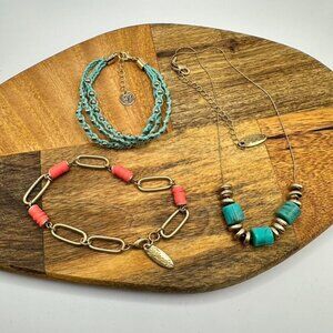 Plunder Design Jewelry Posse April Necklace Bracelets & Earrings - Turquoise Bea